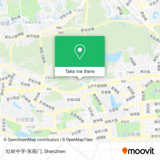 红岭中学-东南门 map