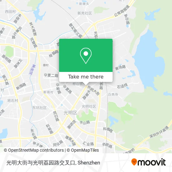 光明大街与光明荔园路交叉口 map