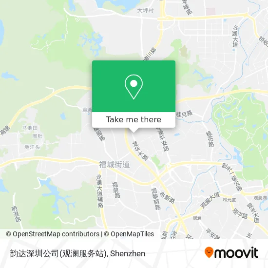 韵达深圳公司(观澜服务站) map