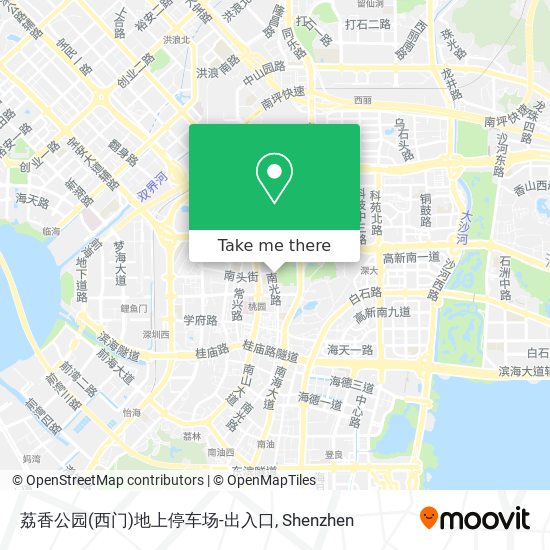 荔香公园(西门)地上停车场-出入口 map