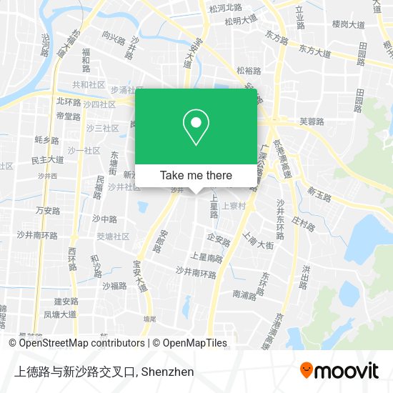 上德路与新沙路交叉口 map