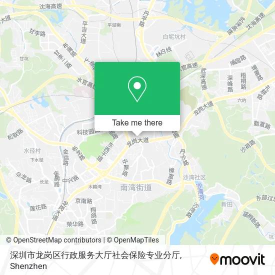 深圳市龙岗区行政服务大厅社会保险专业分厅 map