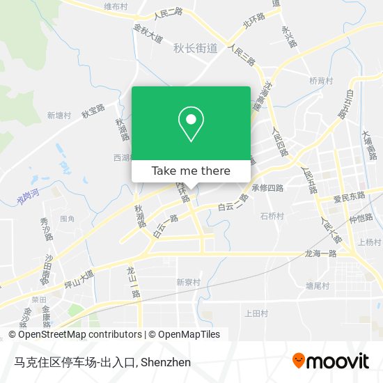 马克住区停车场-出入口 map