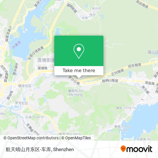 航天晴山月东区-车库 map