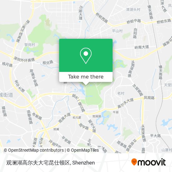 观澜湖高尔夫大宅昆仕顿区 map