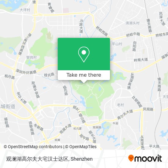 观澜湖高尔夫大宅汉士达区 map