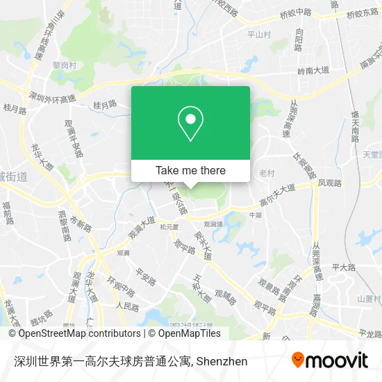 深圳世界第一高尔夫球房普通公寓 map