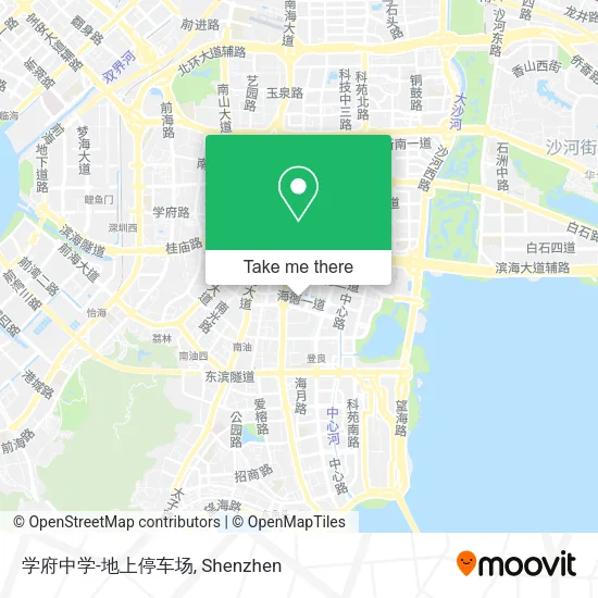 学府中学-地上停车场 map