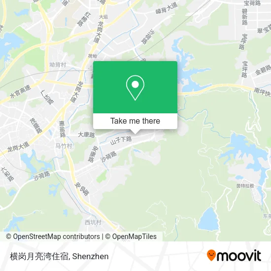 横岗月亮湾住宿 map