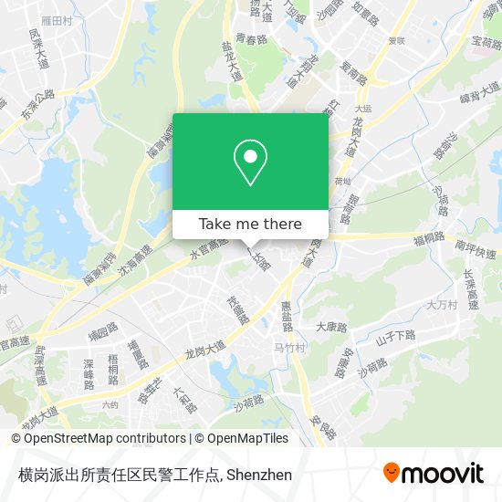 横岗派出所责任区民警工作点 map
