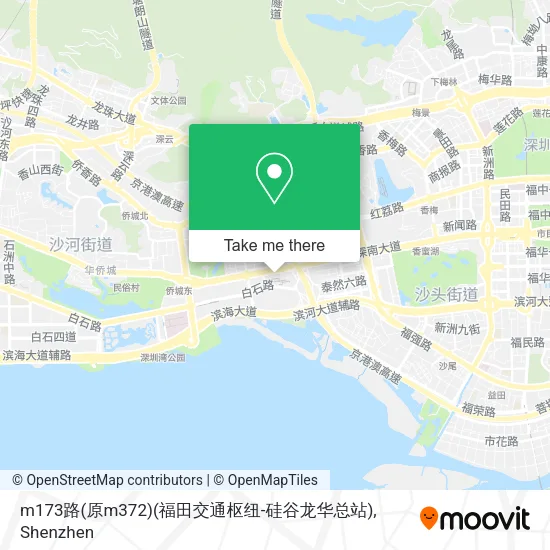 m173路(原m372)(福田交通枢纽-硅谷龙华总站) map