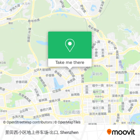 景田西小区地上停车场-出口 map