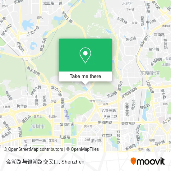 金湖路与银湖路交叉口 map