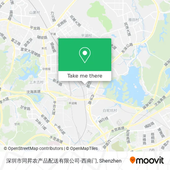 深圳市同昇农产品配送有限公司-西南门 map