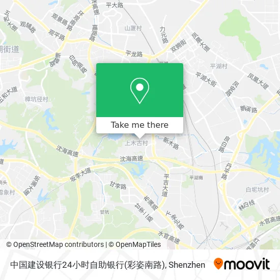 中国建设银行24小时自助银行(彩姿南路) map