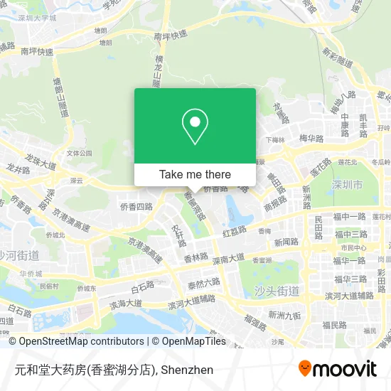 元和堂大药房(香蜜湖分店) map