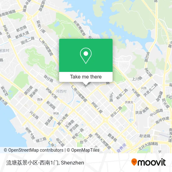 流塘荔景小区-西南1门 map
