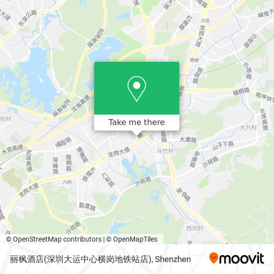 丽枫酒店(深圳大运中心横岗地铁站店) map