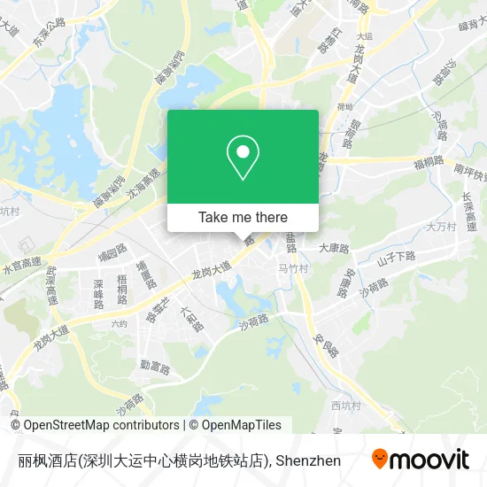 丽枫酒店(深圳大运中心横岗地铁站店) map