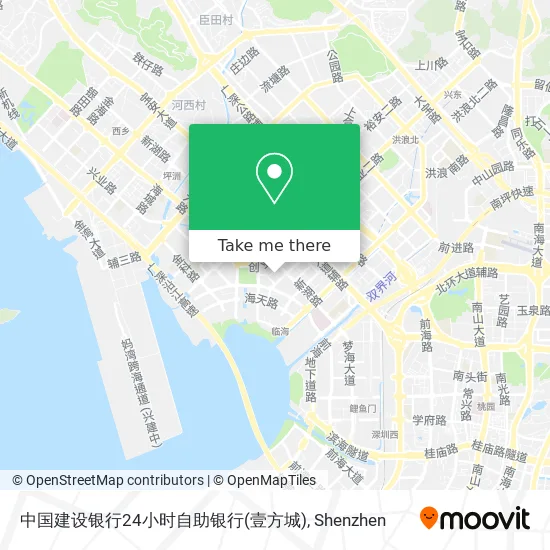 中国建设银行24小时自助银行(壹方城) map