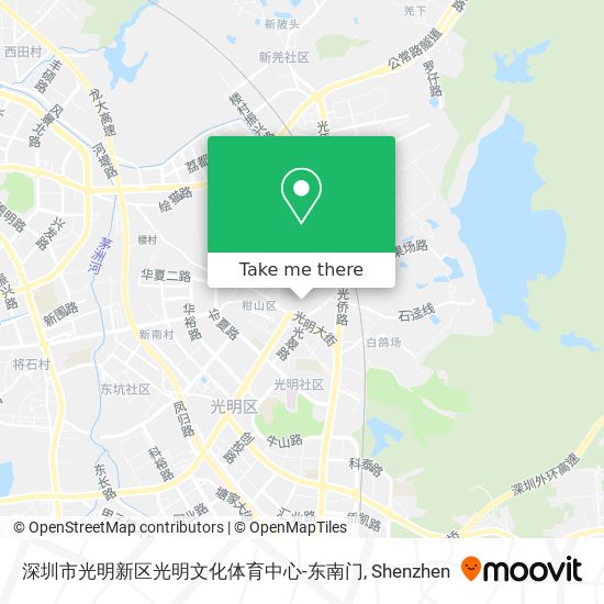 深圳市光明新区光明文化体育中心-东南门 map
