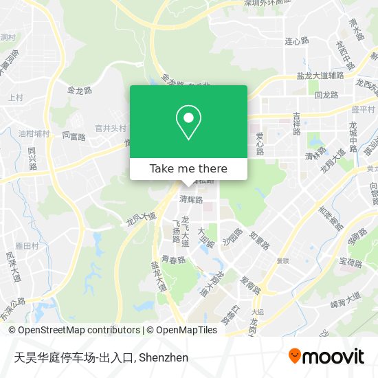 天昊华庭停车场-出入口 map