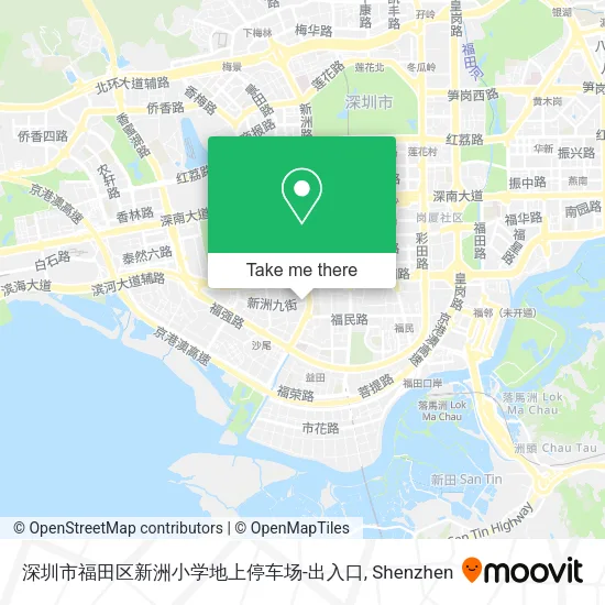 深圳市福田区新洲小学地上停车场-出入口 map