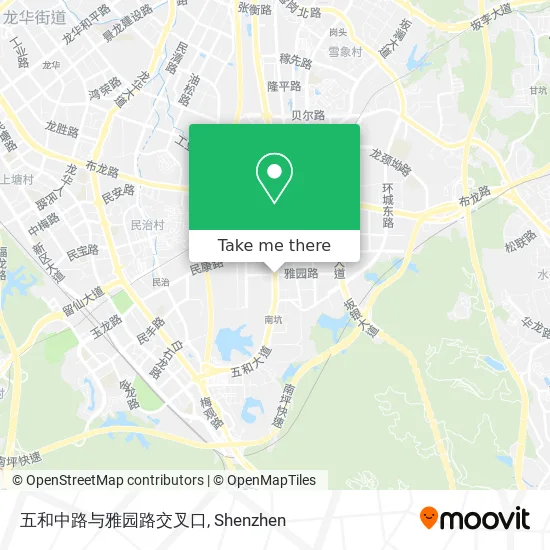五和中路与雅园路交叉口 map