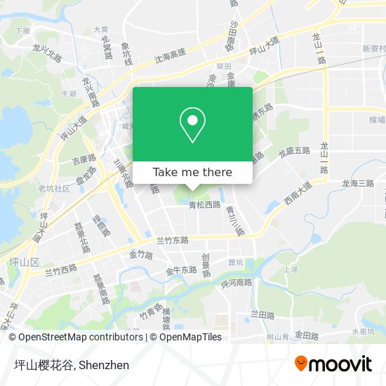 坪山樱花谷 map