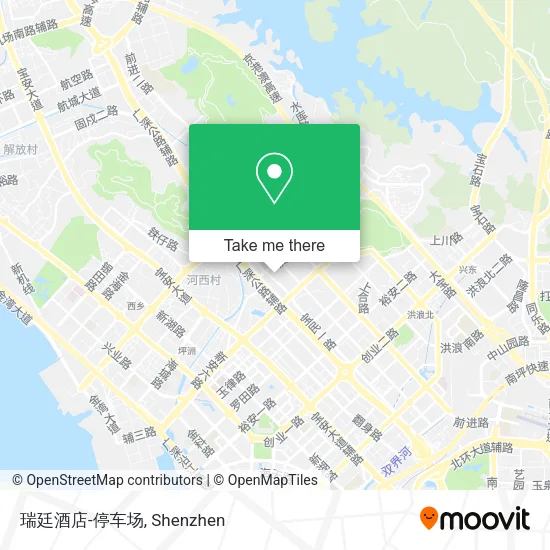 瑞廷酒店-停车场 map