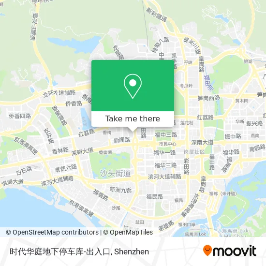 时代华庭地下停车库-出入口 map