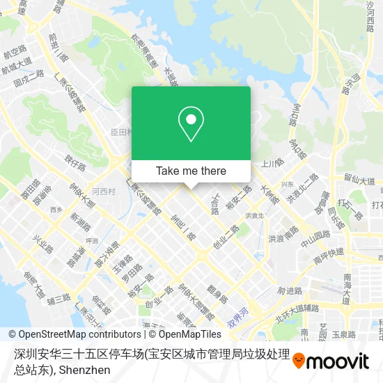 深圳安华三十五区停车场(宝安区城市管理局垃圾处理总站东) map