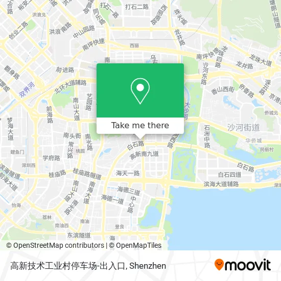 高新技术工业村停车场-出入口 map
