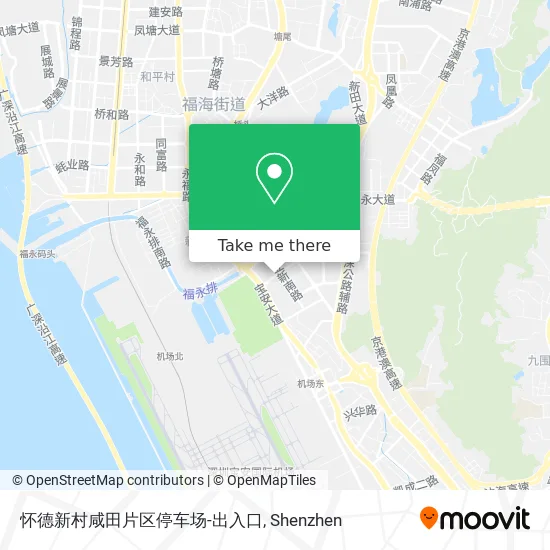 怀德新村咸田片区停车场-出入口 map