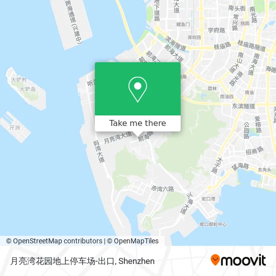 月亮湾花园地上停车场-出口 map