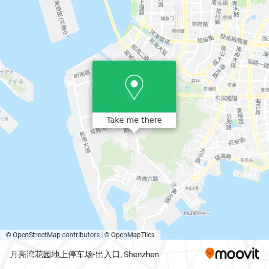 月亮湾花园地上停车场-出入口 map