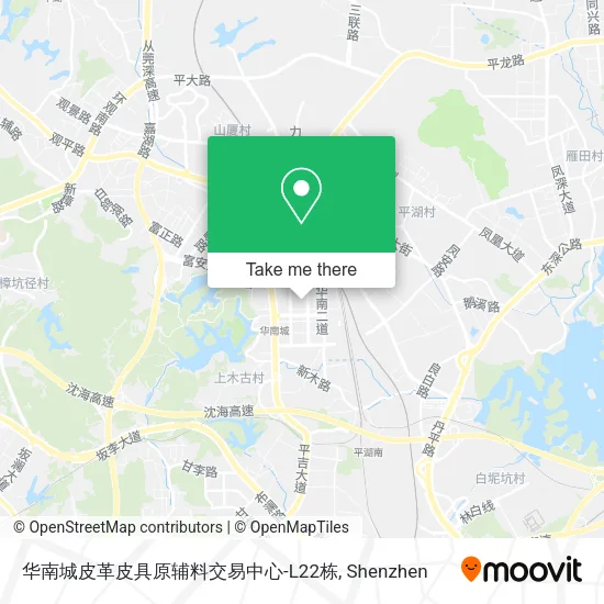 华南城皮革皮具原辅料交易中心-L22栋 map