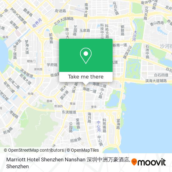 Marriott Hotel Shenzhen Nanshan 深圳中洲万豪酒店 map