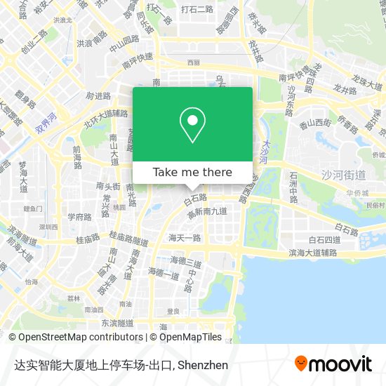 达实智能大厦地上停车场-出口 map