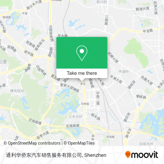 通利华侨东汽车销售服务有限公司 map