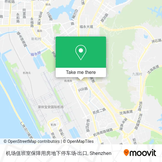 机场值班室保障用房地下停车场-出口 map