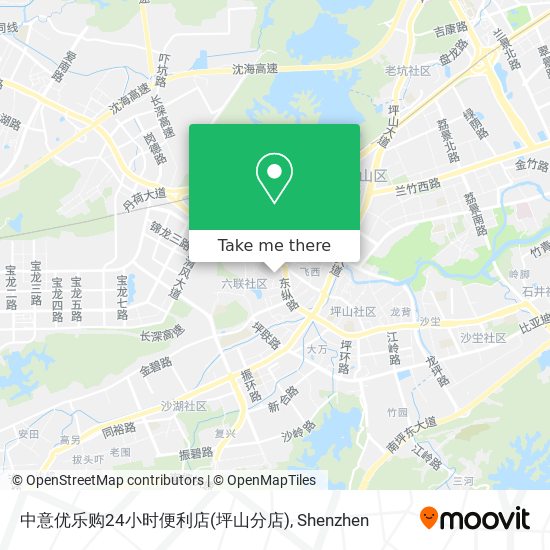 中意优乐购24小时便利店(坪山分店) map