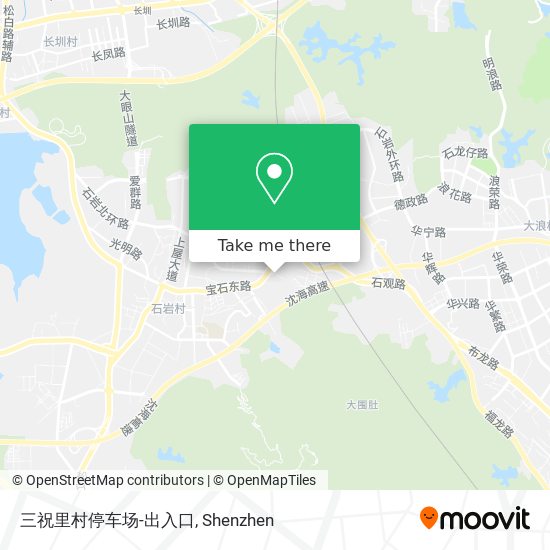 三祝里村停车场-出入口 map