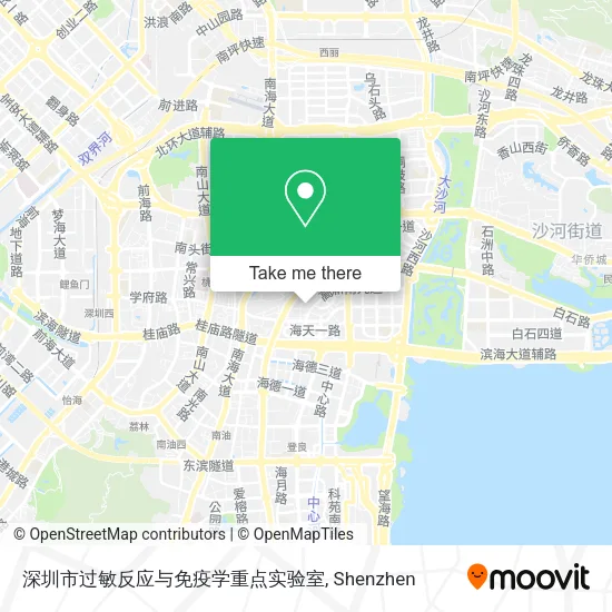 深圳市过敏反应与免疫学重点实验室 map