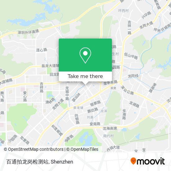 百通拍龙岗检测站 map