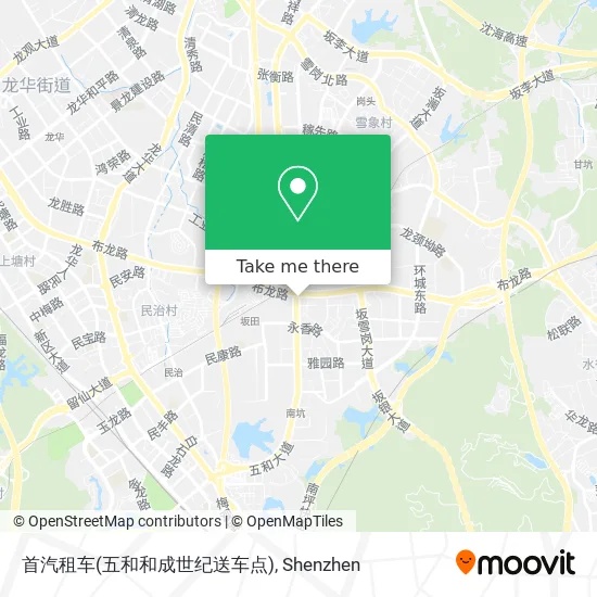 首汽租车(五和和成世纪送车点) map