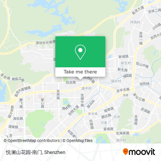 悦澜山花园-南门 map