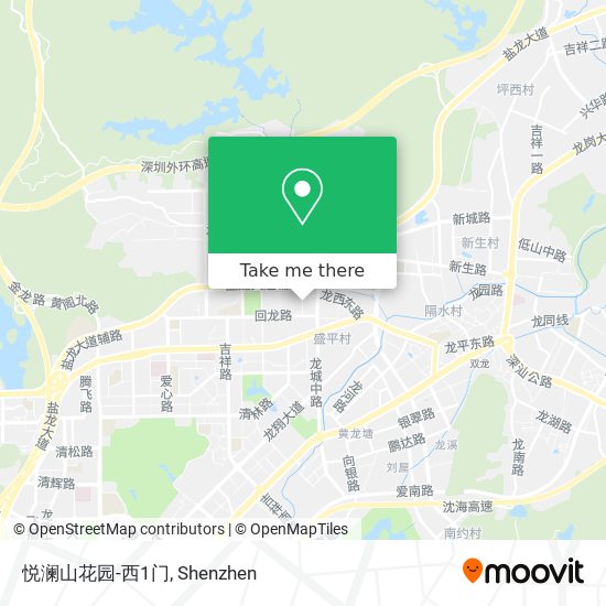 悦澜山花园-西1门 map