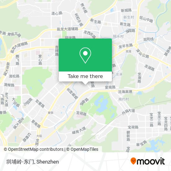 圳埔岭-东门 map