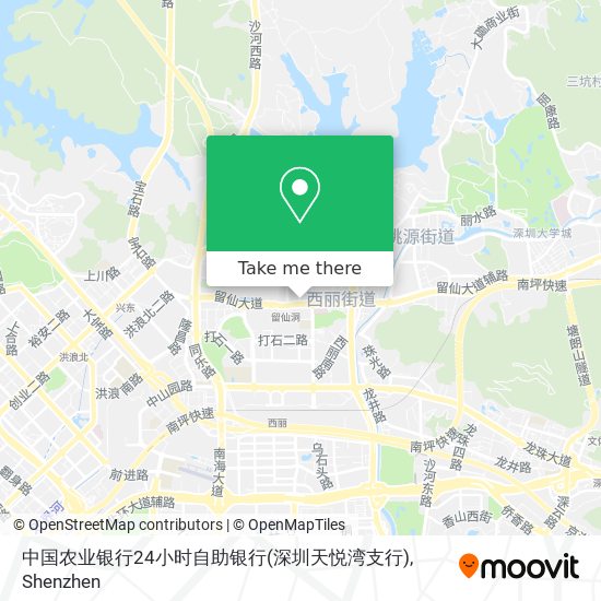 中国农业银行24小时自助银行(深圳天悦湾支行) map